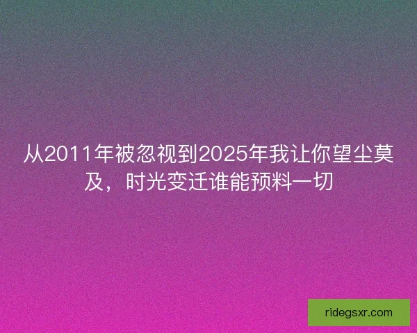 从2011年被忽视到2025年我让你望尘莫及，时光变迁谁能预料一切