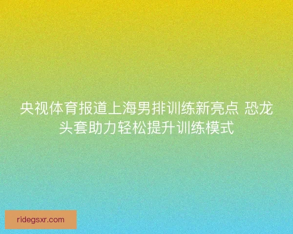 央视体育报道上海男排训练新亮点 恐龙头套助力轻松提升训练模式